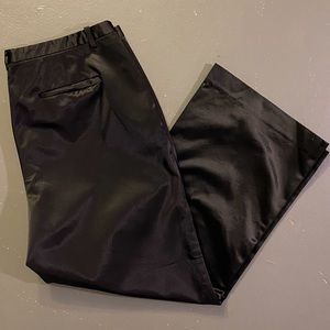Cropped Black Satin Pants Sz 16